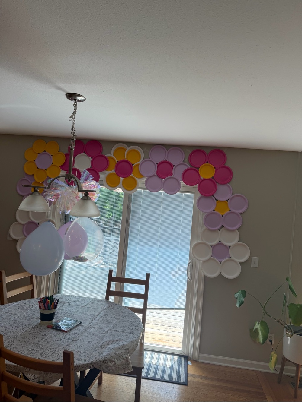 Pink & Yellow Flower Party decoration- Home Party Supplies